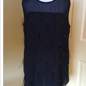 Vince Camuto
Sheer sleeve/neckline, size Large